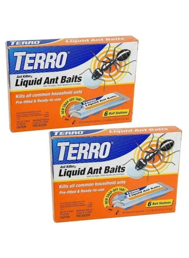 TERRO Liquid Ant Baits – Pack of 2, Fast-Acting Indoor & Outdoor Ant Killer, Ready-to-Use Bait Stations - Image 1