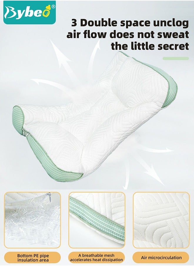 Bybeo Toddler Pillow for Sleeping,  Kids Pillows with Ergonomic Spine-Protective Design, Ultra Supportive Memory Foam Material, for Babies, Infants, Toddlers, Children, Especially for child aged 3 to 6  - Image 5