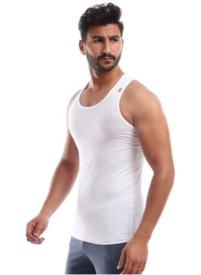 COTTONIL Cottonil® Stretch Sleeveless Undershirt White  - Image 4
