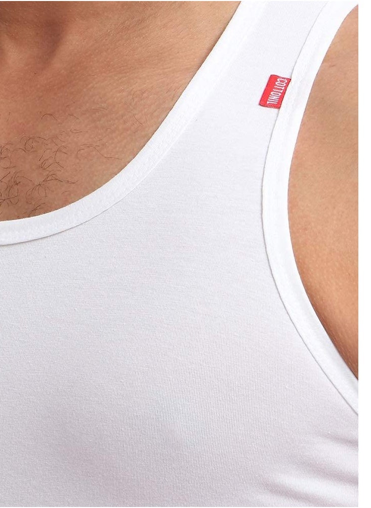COTTONIL Cottonil® Stretch Sleeveless Undershirt White  - Image 3