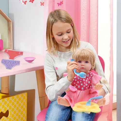 Digabi Alive Baby Doll Clothes - 9 Sets Girl Doll Clothes Dress for 10 11 12 Inch Doll, Doll Outfits Accessories for Baby Doll Girl, Pretty Doll Cloth Handmade Girl Christmas Birthday Gift - Image 5
