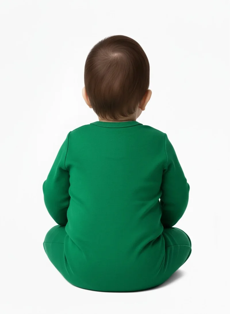 بيبي كلو رومبر أطفال بطبعة شجرة عيد الميلاد الخضراء