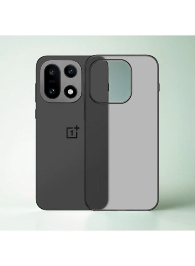 Kmaxai Oneplus 15 Case Ultra-thin Matte Pp Full-cover Anti-slip Semi-transparent Minimalist Cooling Shell Zero Sense Series - Transparent Black