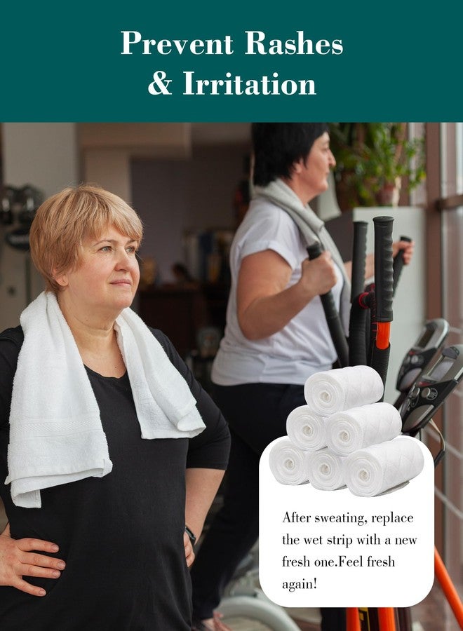 DawnBox Bra Liners to Absorb Sweat Under Breasts, 20Pcs Bra Sweat Liners/Tummy Liners for Sweat Rash, Absorbent Sweat Pads, Cotton Bra Liners for Sweat Rash Plus Size for Women & Men, (21.7x3.9 in) - Image 5