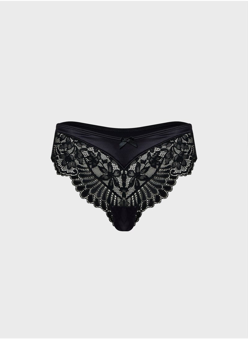 hunkemoller - Lace High Leg Brief - Image 1