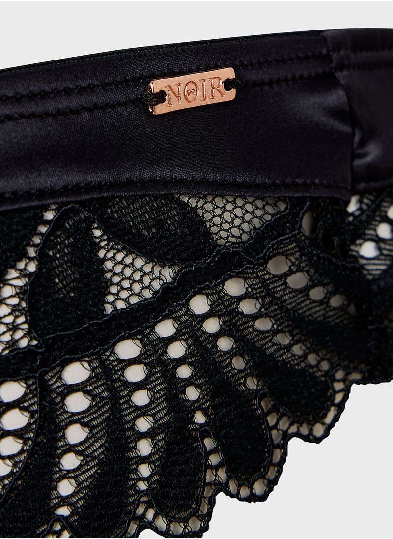 hunkemoller - Lace High Leg Brief - Image 1