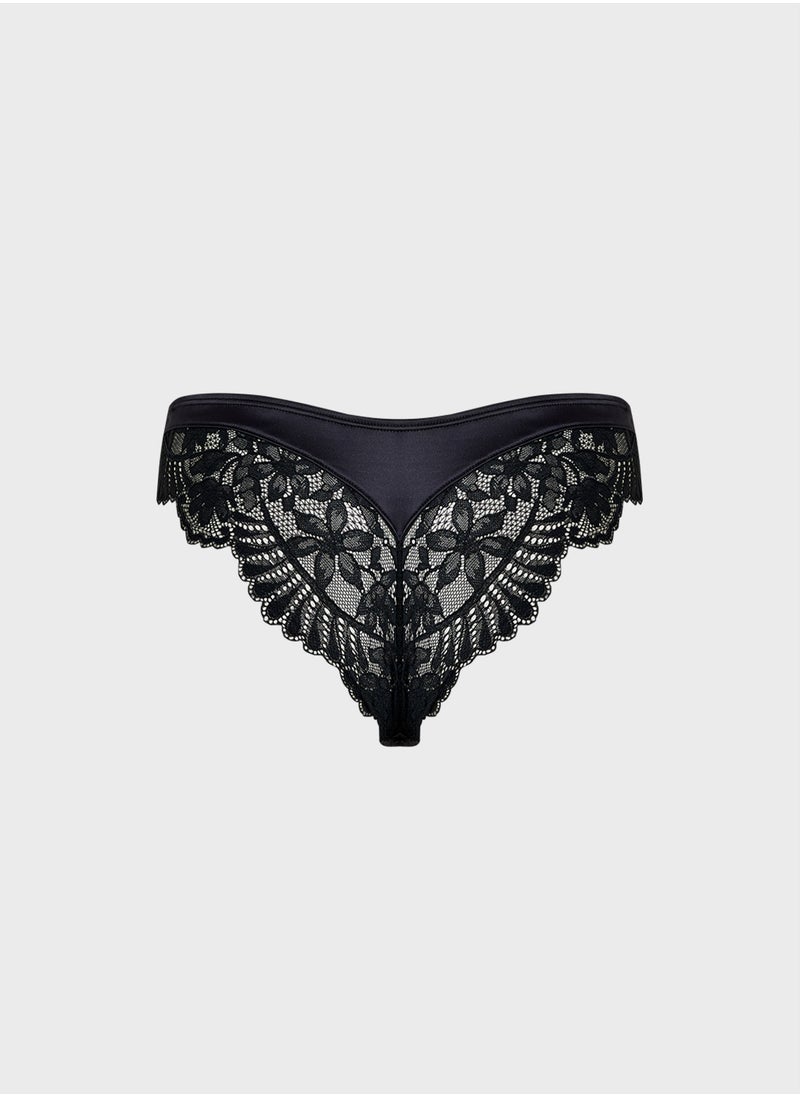hunkemoller - Lace High Leg Brief - Image 1