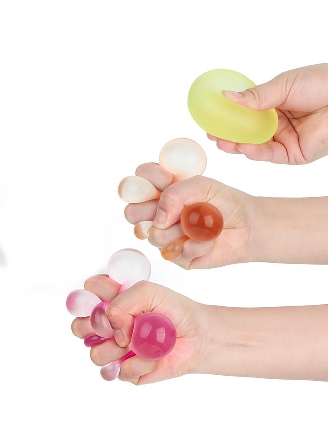 عام كرات الضغط، كثافة عالية وناعمة للغاية ومملوءة بجل الذاكرة، لعبة تململ اسفنجية للبالغين والأطفال، كرات ضغط كرات تململ حسية لتخفيف التوتر والقلق، سلسلة دافئة - Image 1