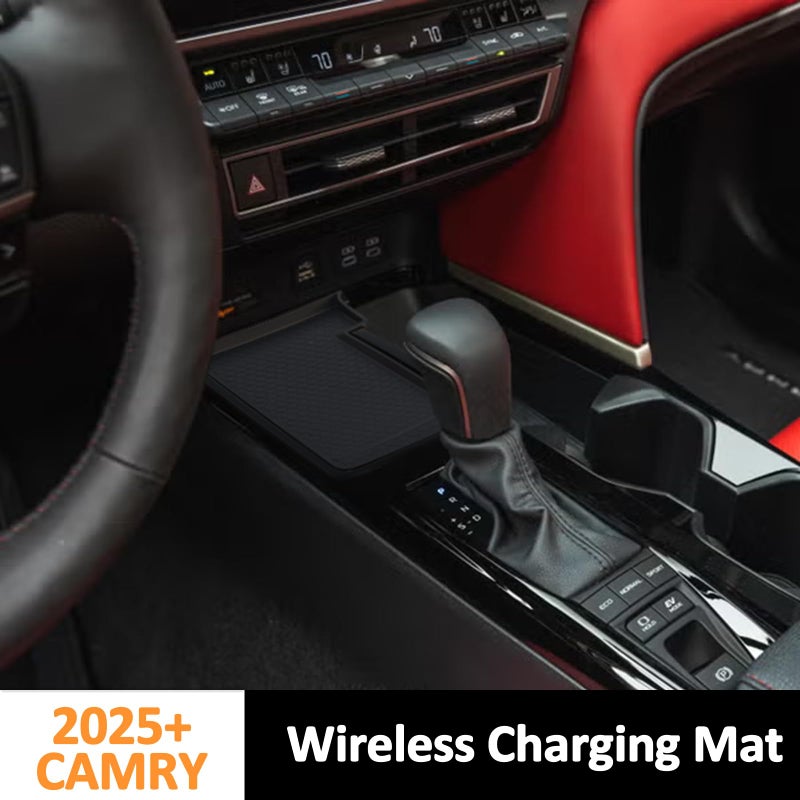 TOPINSTALL 2026 Wireless Charging Non-Slip Mat Compatible with 2025 2026 Toyota Camry, Black Silicone Protective Pad Center Console Liner for Camry Accessories - Image 4