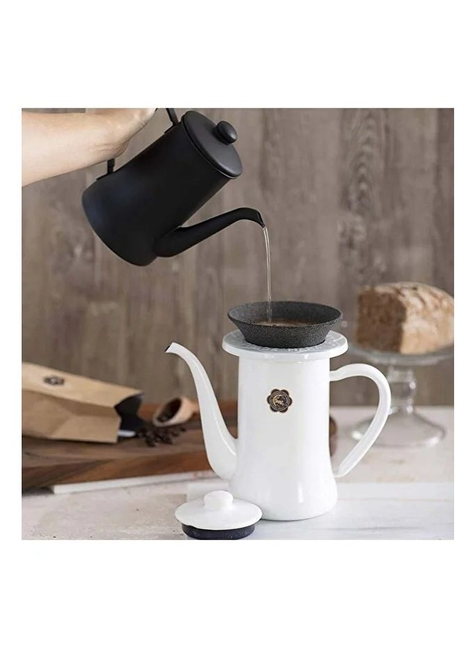 Jarrah Stone Pour Over Coffee Dripper 0.2 – Handcrafted Ceramic Coffee Filter for Specialty Manual Brewing – Minimalist Design for Home Baristas - Image 3