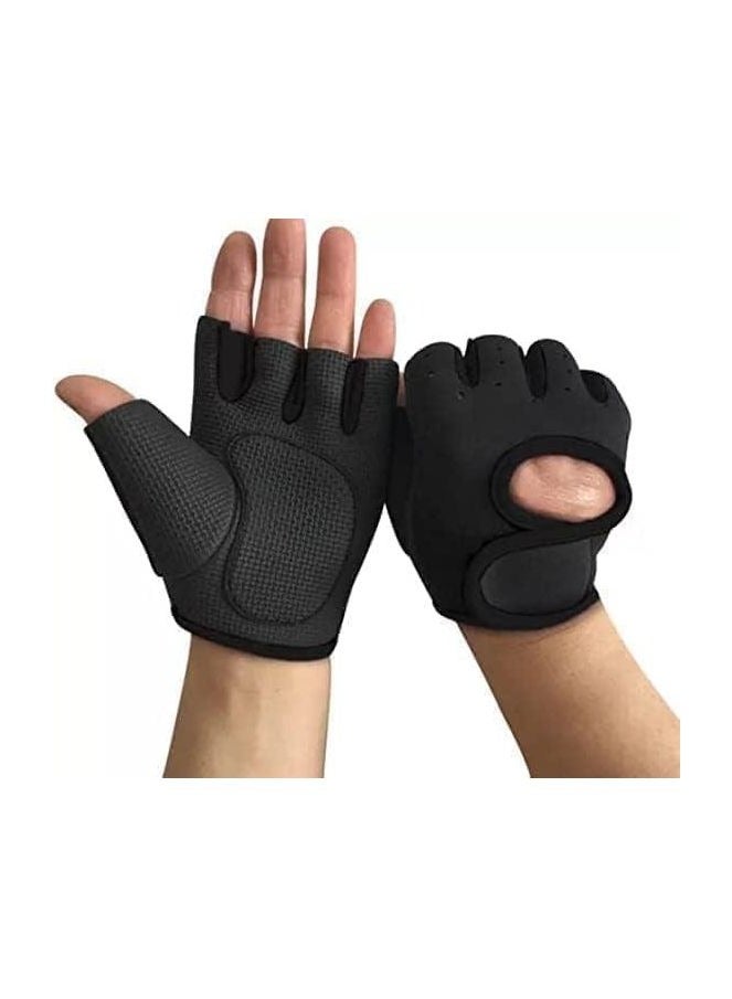 Generic Half Finger Gloves For GYM Exercise, Weightlifting And Cycling  - Image 1