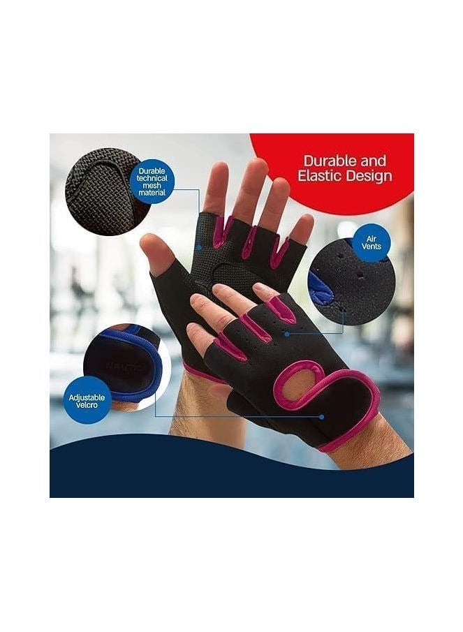 Generic Half Finger Gloves For GYM Exercise, Weightlifting And Cycling  - Image 3