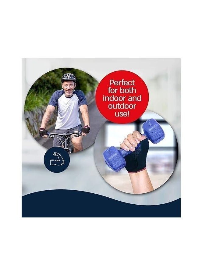 Generic Half Finger Gloves For GYM Exercise, Weightlifting And Cycling  - Image 4
