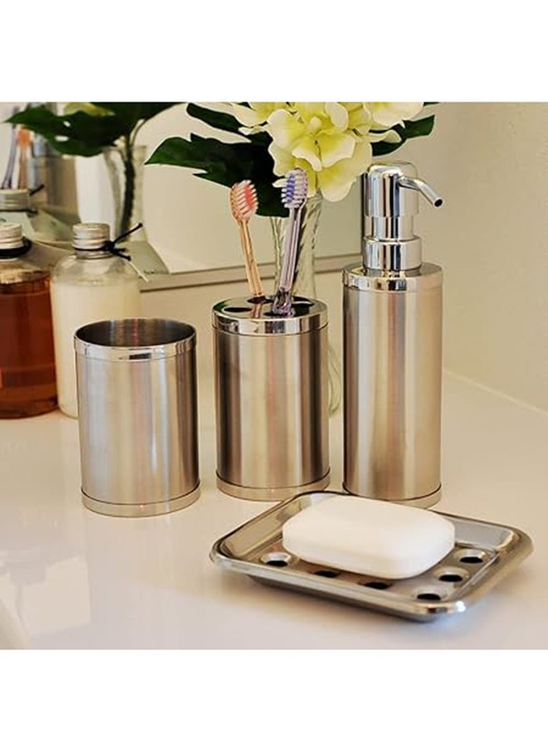 Home Pro Home Pro Stainless Steel Tooth Brush Holder Silver  - Image 3