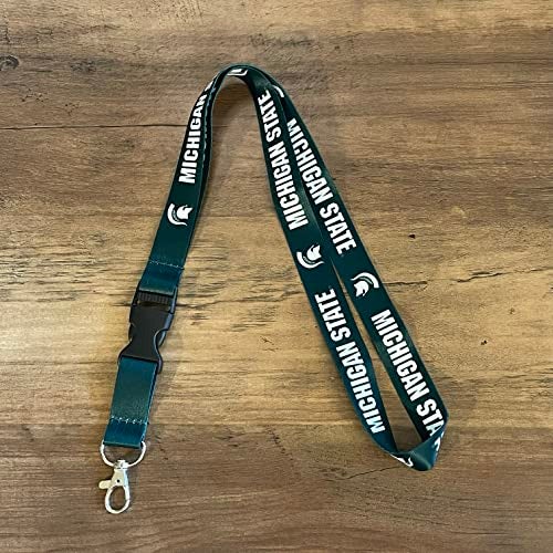 Desert Cactus Michigan State University Lanyard Spartans MSU Car Keys ID Badge Holder Keychain Detachable Breakaway Snap Buckle (Green - Michigan State) - Image 3