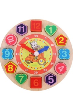 Generic AM ANNA Wooden Teaching Time Clock Toys Shape Sorting Games Learning Number Tools Lacing Beads Education puzzle Toy  - Image 1