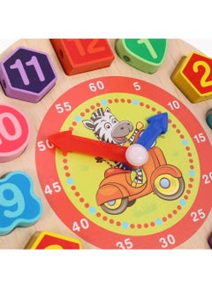 Generic AM ANNA Wooden Teaching Time Clock Toys Shape Sorting Games Learning Number Tools Lacing Beads Education puzzle Toy  - Image 2