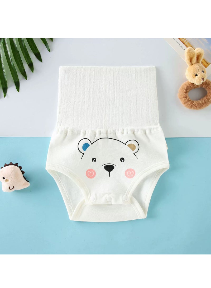 Baby Pure Cotton High Waist Leak-proof Diaper Pants - Elastic, Convenient, and Warmth Retaining for Infants  - Image 2