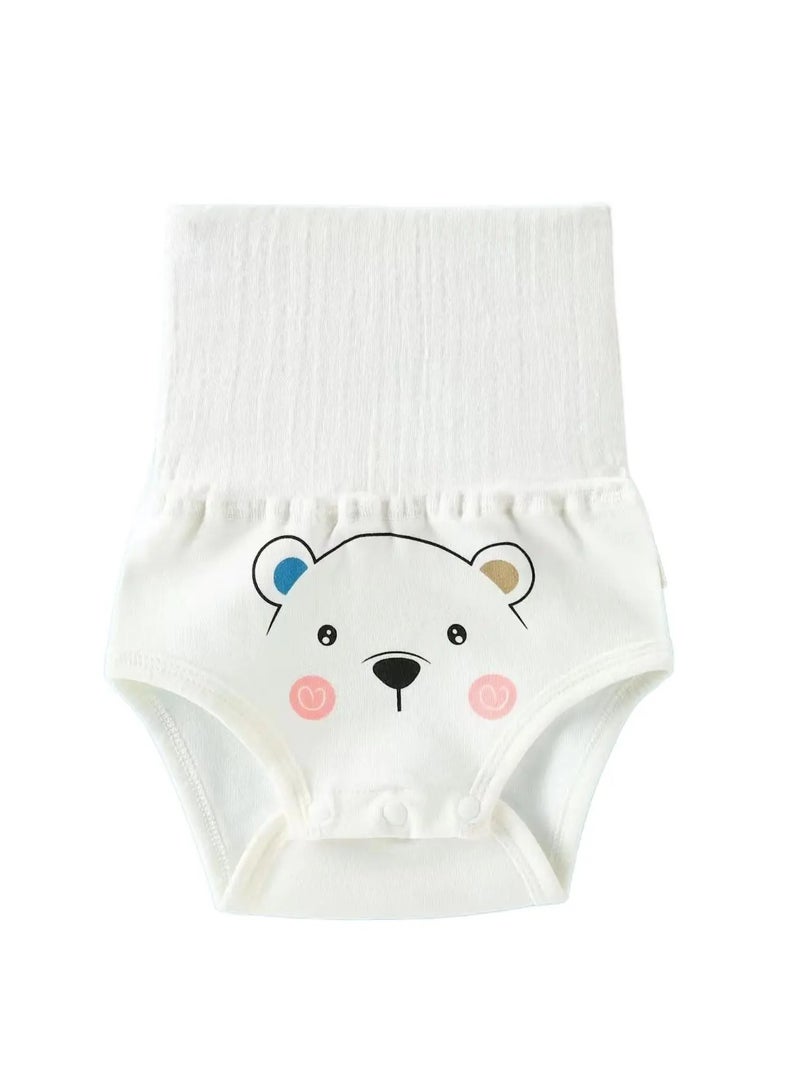 Baby Pure Cotton High Waist Leak-proof Diaper Pants - Elastic, Convenient, and Warmth Retaining for Infants  - Image 1