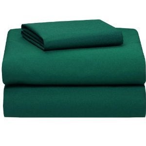 DESTINY CRESCENT BED Full XL 100% Microfiber Double Brushed Sheet Set - Extra-Soft  Breathable & Wrinkle-Free - 15"" Deep Pockets  54"" x 80"" - Ideal for Extra Long Full Beds - 4PC Set (Full XL  Hunter Green) - Image 1