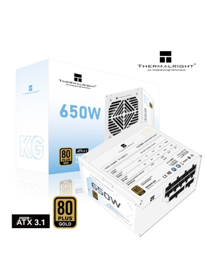 THERMALRIGHT TR-KG650W Gold 80+ modular PSU, ATX 3.1 - White - Image 1