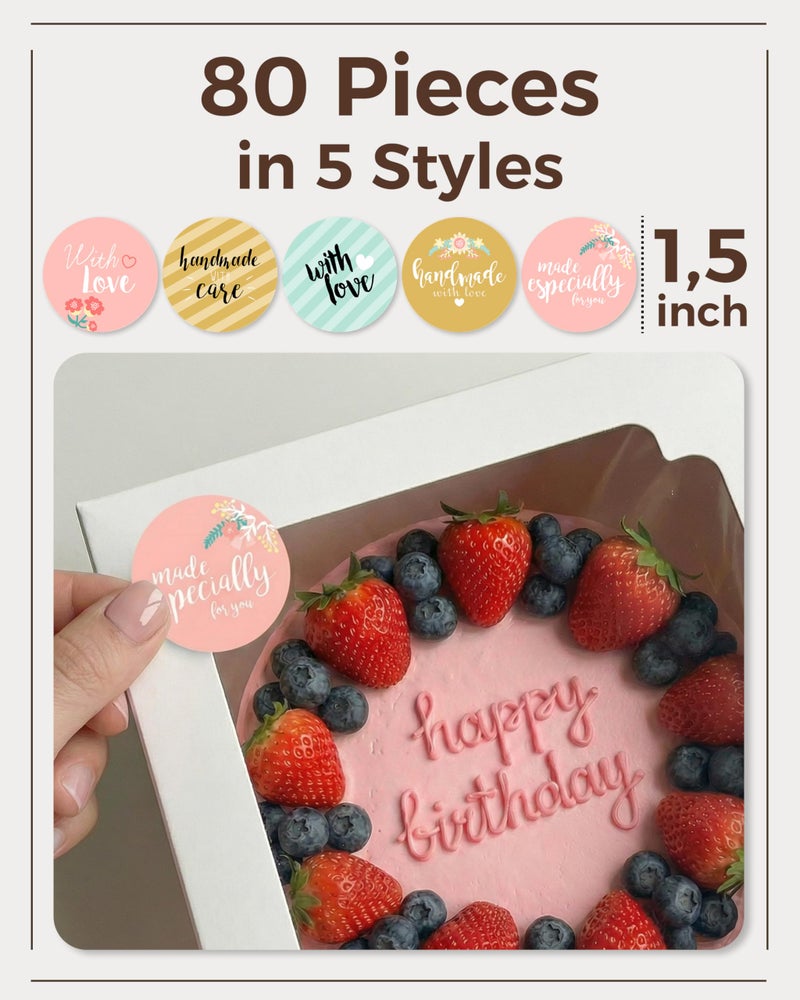 Baregamyan 12x12x6 inch Cake Boxes 20 pcs, Large 12 inch Cake Box with Window for 6 Inch Tall Large Bakery Cakes, Pies, Sturdy Square White Cardboard, Cake Decorating Supplies (80 Pcs Stickers) - Image 4