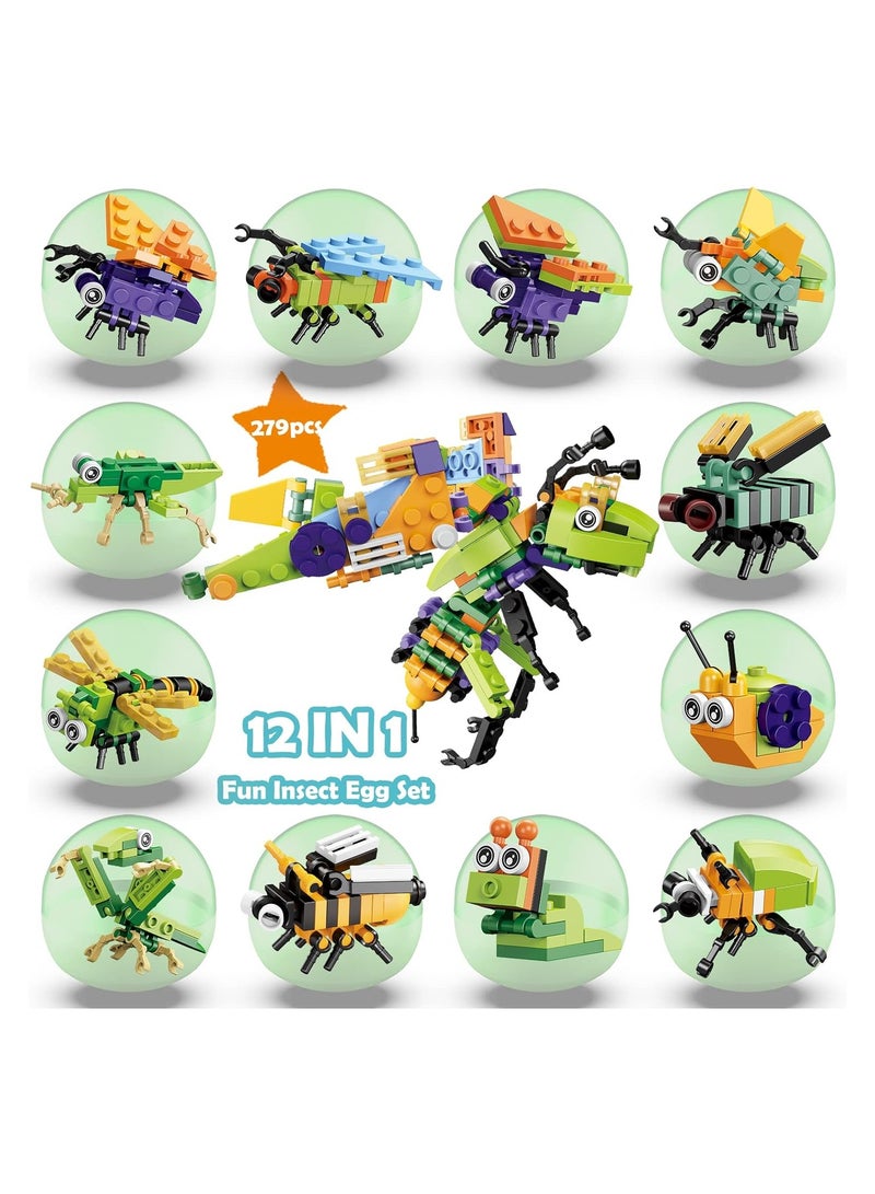12-Pack Mini Insect Building Blocks Set, Fun Animal Toys for Kids, Perfect for Party Favors, Goodie Bag Fillers, Birthday Gifts, Stocking Stuffers, and Prizes for Boys and Girls. - Image 3