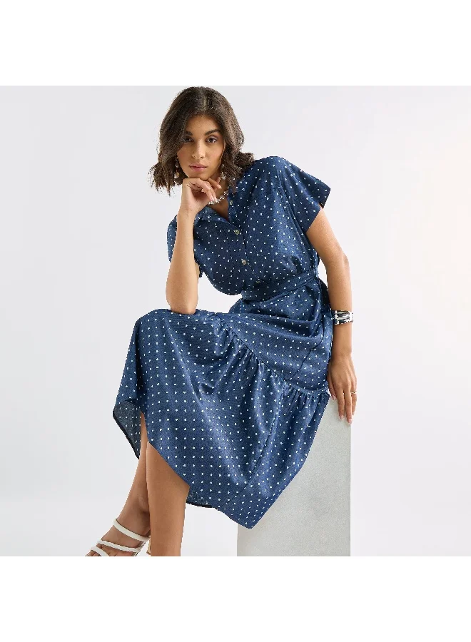 Splash FAV Polka Dot Midi Dress