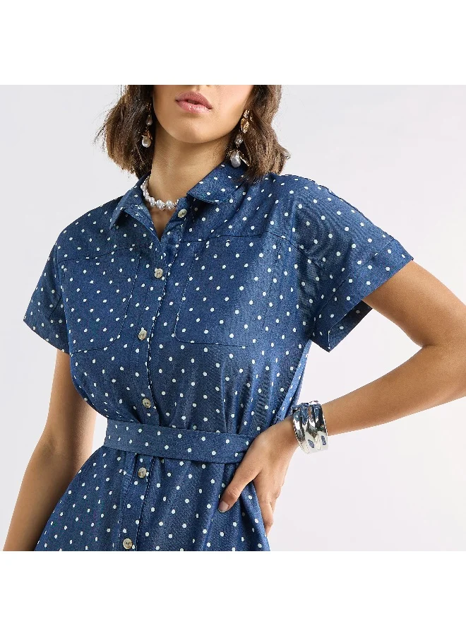 Splash FAV Polka Dot Midi Dress