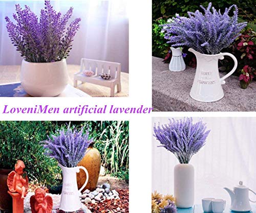 LOVENIMEN Artificial Lavender Flowers Bouquet in Purple, Fake Plant for Home Decor, Wedding, Garden, Office, Patio Decoration, Party Arrangement, Outdoor, Indoor, 4 pcs - Image 2