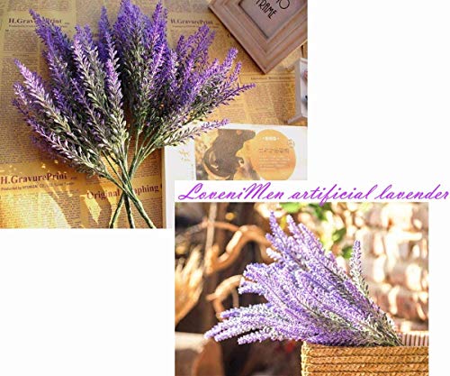 LOVENIMEN Artificial Lavender Flowers Bouquet in Purple, Fake Plant for Home Decor, Wedding, Garden, Office, Patio Decoration, Party Arrangement, Outdoor, Indoor, 4 pcs - Image 4