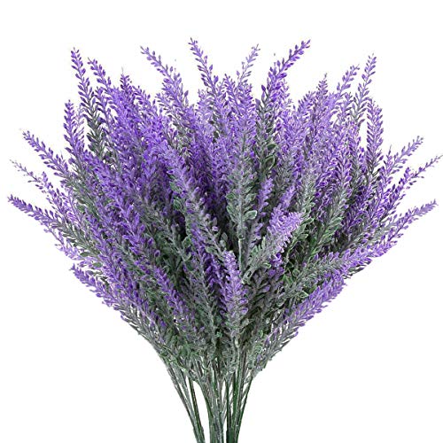 LOVENIMEN Artificial Lavender Flowers Bouquet in Purple, Fake Plant for Home Decor, Wedding, Garden, Office, Patio Decoration, Party Arrangement, Outdoor, Indoor, 4 pcs - Image 1