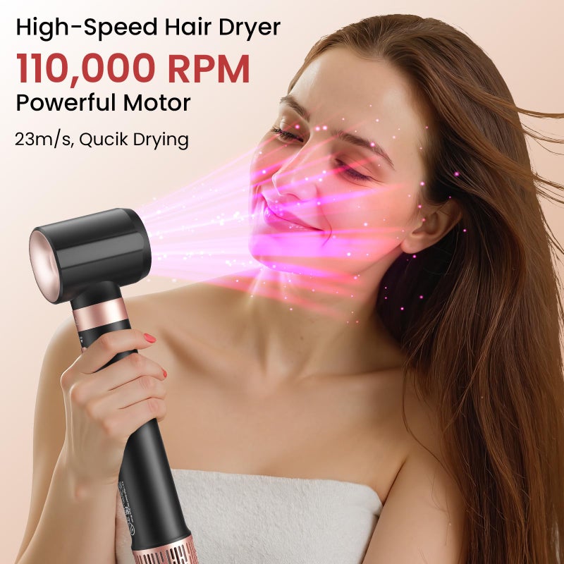 MESCOMB Dual Voltage 3 in 1 Hot Hair Styler â€“ High-Speed Hair Dryer with Air Styler with Long Barrel Air Styler, European Hair Tools Styling, Fast Drying and Quick Styling, Travel Case,Gifts for Women - Image 3