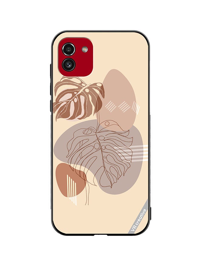 VR CREATIVE Protective Case Cover For Samsung Galaxy A03 Line Art Nature Design Multicolour - Image 1