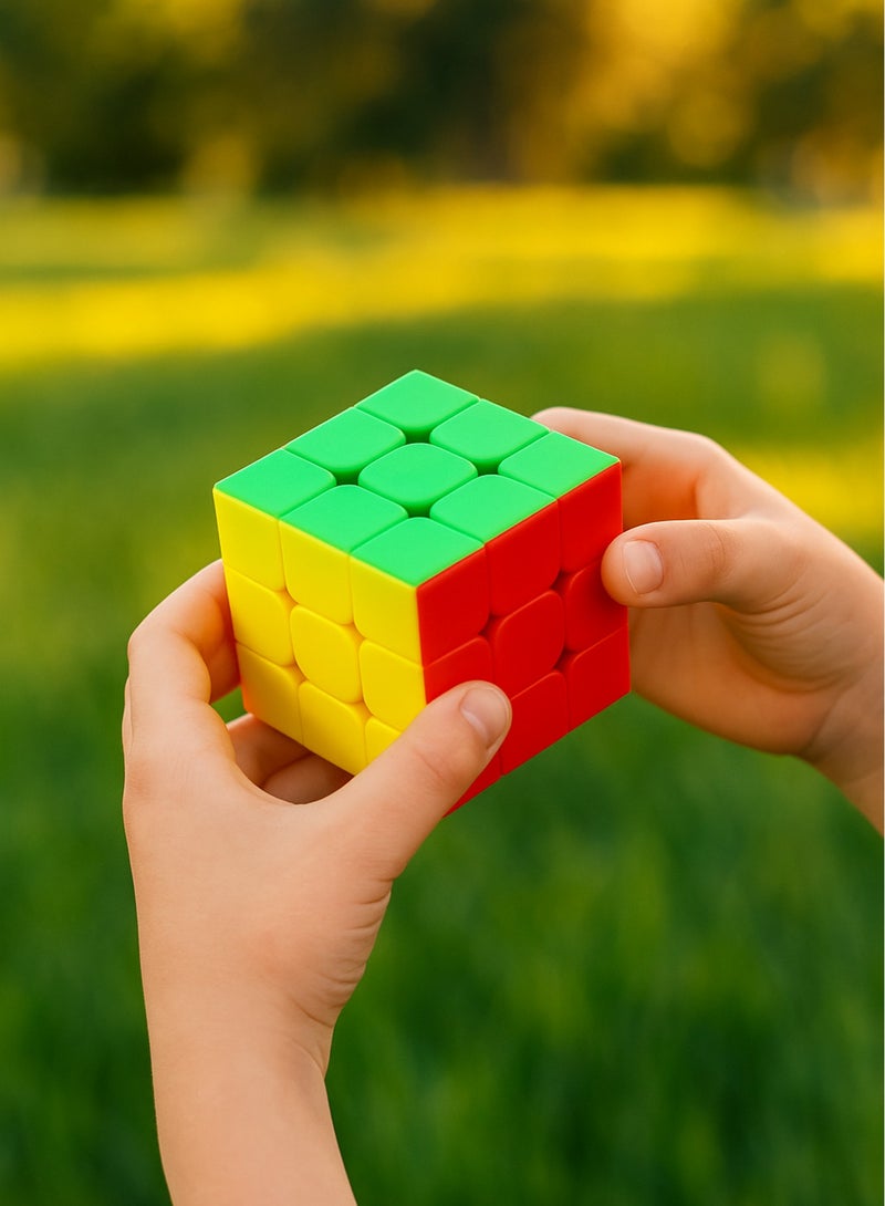 Magnetic Magic Cube – Stickerless Speed Puzzle Cube (Multicolor) | Smooth Fast Rotation 3x3 Cube for Kids & Adults | Magnetic Speed Cube for Beginners & Speed Solvers | Brain Teaser Educational Puzzle Toy - Image 2