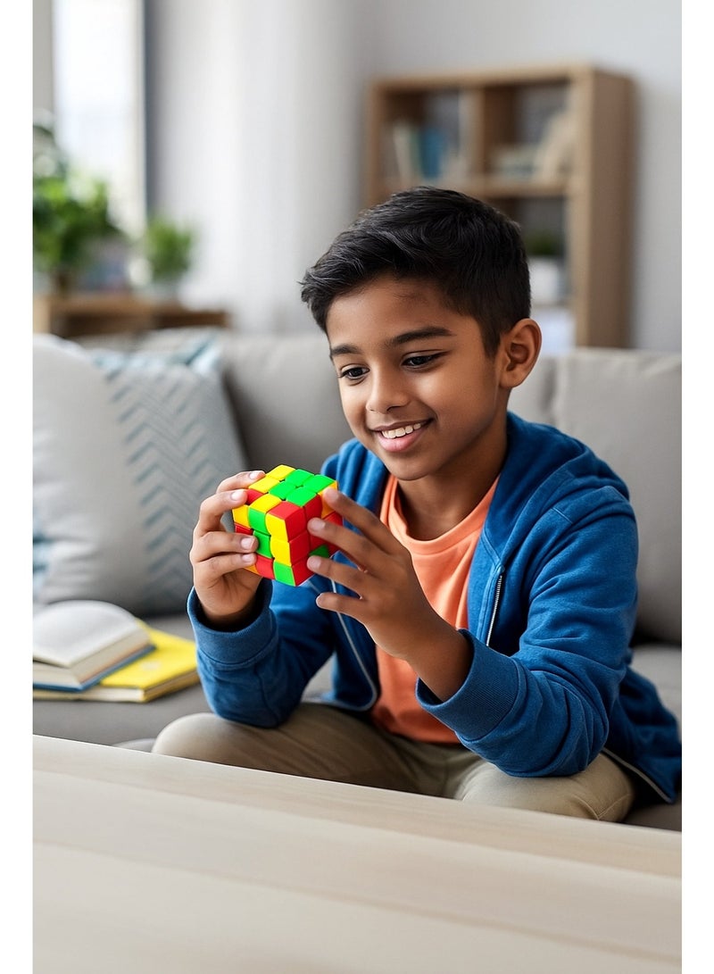 Magnetic Magic Cube – Stickerless Speed Puzzle Cube (Multicolor) | Smooth Fast Rotation 3x3 Cube for Kids & Adults | Magnetic Speed Cube for Beginners & Speed Solvers | Brain Teaser Educational Puzzle Toy - Image 4