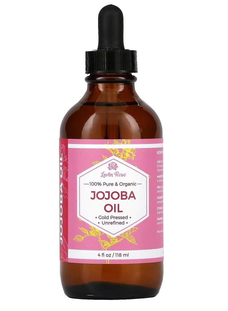 ليفن روز زيت الجوجوبا العضوي النقي 4 أونصة 118 مل