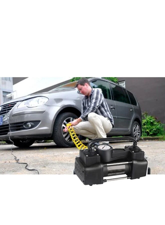 Air Compressors 2 cylinder for Car Tires, Bike Tires, Rubber Floater, Balls Works on car lighter & Battery – VX01 - Image 2