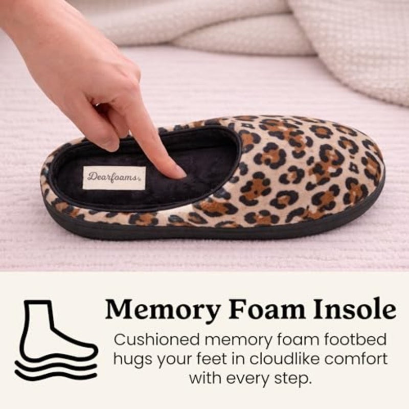 Leslie Terry Clog House Shoes with Memory Foam, Indoor Slippers with Wide Widths - Image 3