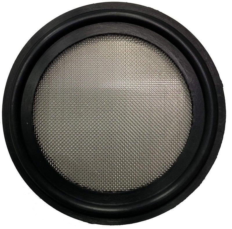 DR.COMPONENT 1.5" Sanitary Tri-Clamp Gaskets (Pack of 2), Bonded Type Screen (#60 Mesh/ 250 μm) Gaskets, Black FKM (Viton) - Image 1