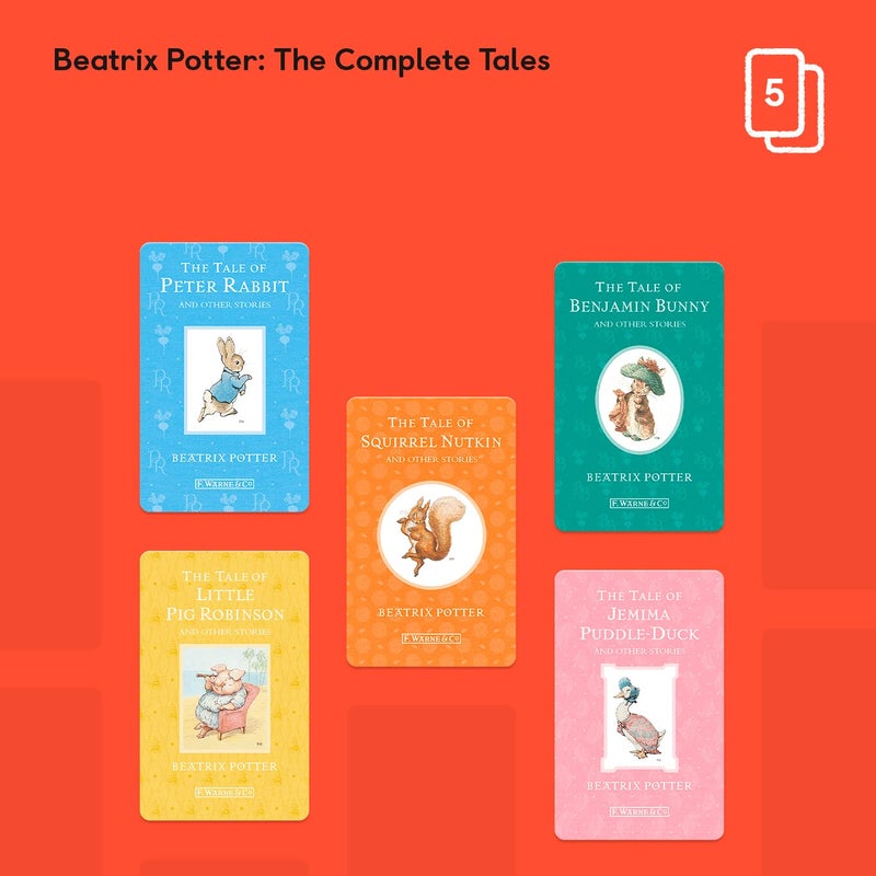 YOTO Beatrix Potter: The Complete Tales â€“ 5 Kids Audio Cards for Use with Player & Mini All-in-1 Audio Device, Educational Screen-Free Listening with Fun Playtime Bedtime Travel Stories, Ages 3+ - Image 2