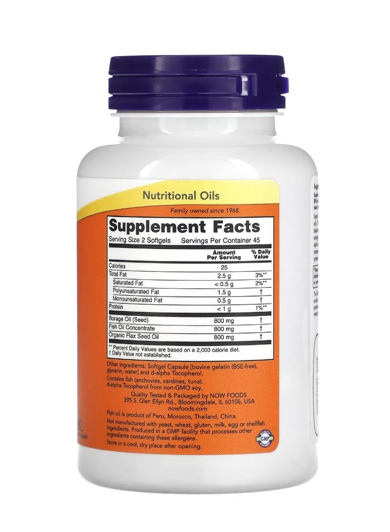 now Super Omega 3-6-9 1200 mg 90 Softgels - Image 2