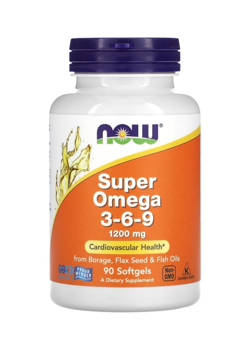 now Super Omega 3-6-9 1200 mg 90 Softgels - Image 1