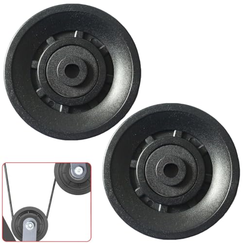 SquEqu 2 Pack Cable Pulley System Bearing Replacement Nylon Universal 90mm Wheel Roller for Fitness LAT and Lift Pull Down Cable Machine Attachments Exercise Gym Equipment Strength Training Parts - Image 1
