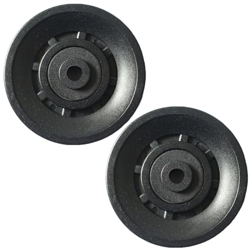 SquEqu 2 Pack Cable Pulley System Bearing Replacement Nylon Universal 90mm Wheel Roller for Fitness LAT and Lift Pull Down Cable Machine Attachments Exercise Gym Equipment Strength Training Parts - Image 2