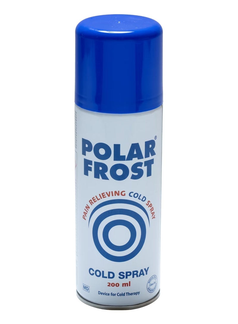 Polar Frost Cold Spray is a fast-acting, soothing, and cooling pain reliever for muscle cramps, bruises, and sports injuries. It contains aloe vera. - Image 1