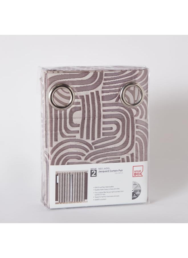 Neo Classic - 2 Piece Jacquard Curtain Set 135X240 Cm - Image 1