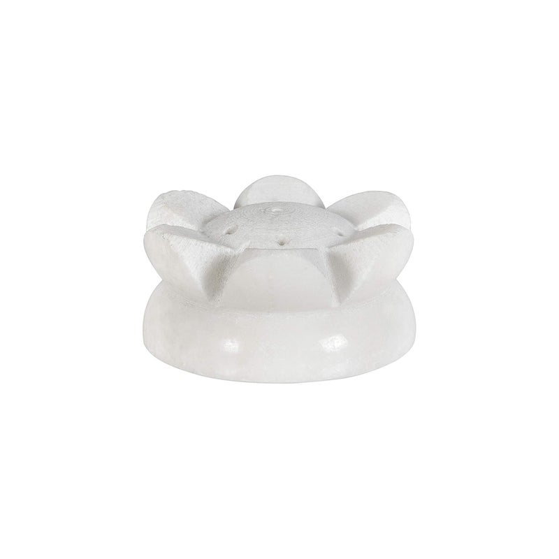 Terosa Pearl White Lotus Agarbatti Stand Set 2 Incense Stand Std - Image 1