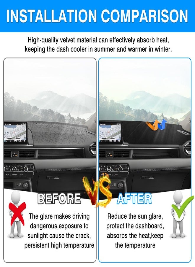 Autorder Dashboard Cover Mat for 2023 2024 2025 Honda Pilot Accessories Dash Cover Upgrade Velvet Dash Mat UV Rays Protector - Image 3
