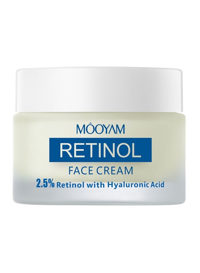 موويام كريم الريتينول 50 جرام كريم الريتينول للوجه لعلاج التجاعيد، 2.5٪ ريتينول مع حمض الهيالورونيك، كريم ترطيب للوجه لجميع أنواع البشرة - Image 3